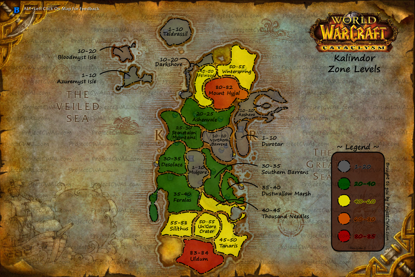 WoW Cataclysm Map