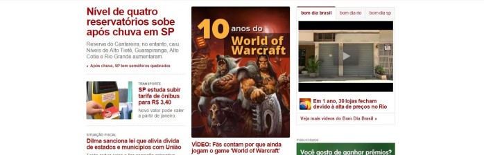 World of Warcraft em destaque no G1