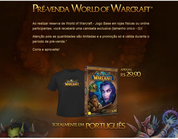 pré venda wow no brasil